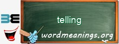 WordMeaning blackboard for telling